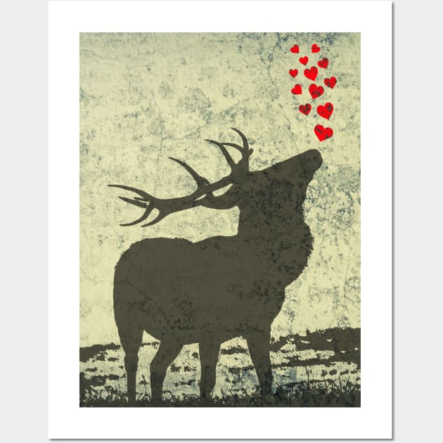 Scottish Stag Street Art Wall Art by TimeTravellers